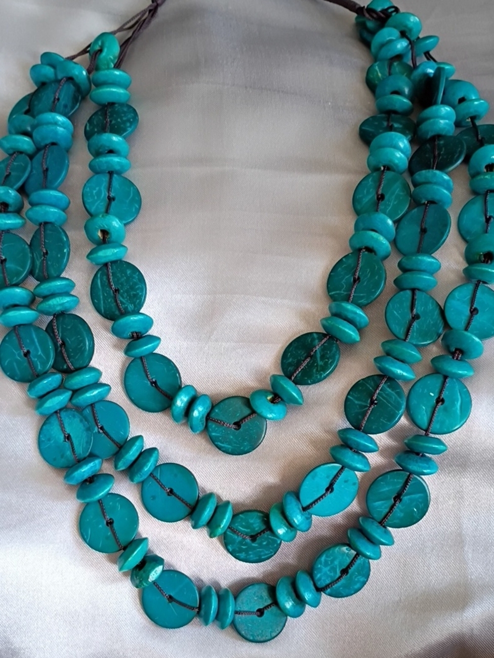 Turquoise Beaded Multi-Strand Necklace - Women Jewelry